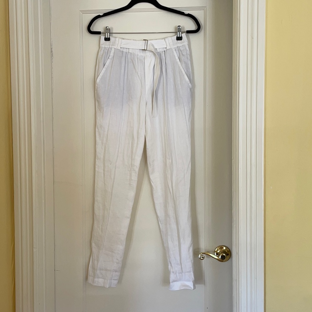 Vince White Linen Pants